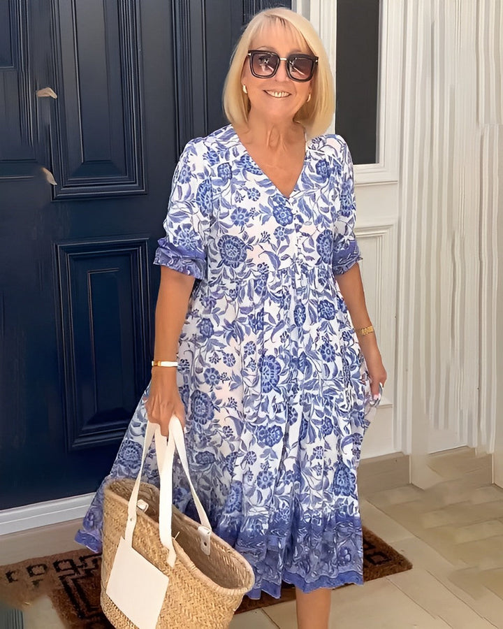 Keisha | Graceful V-Neck Floral 