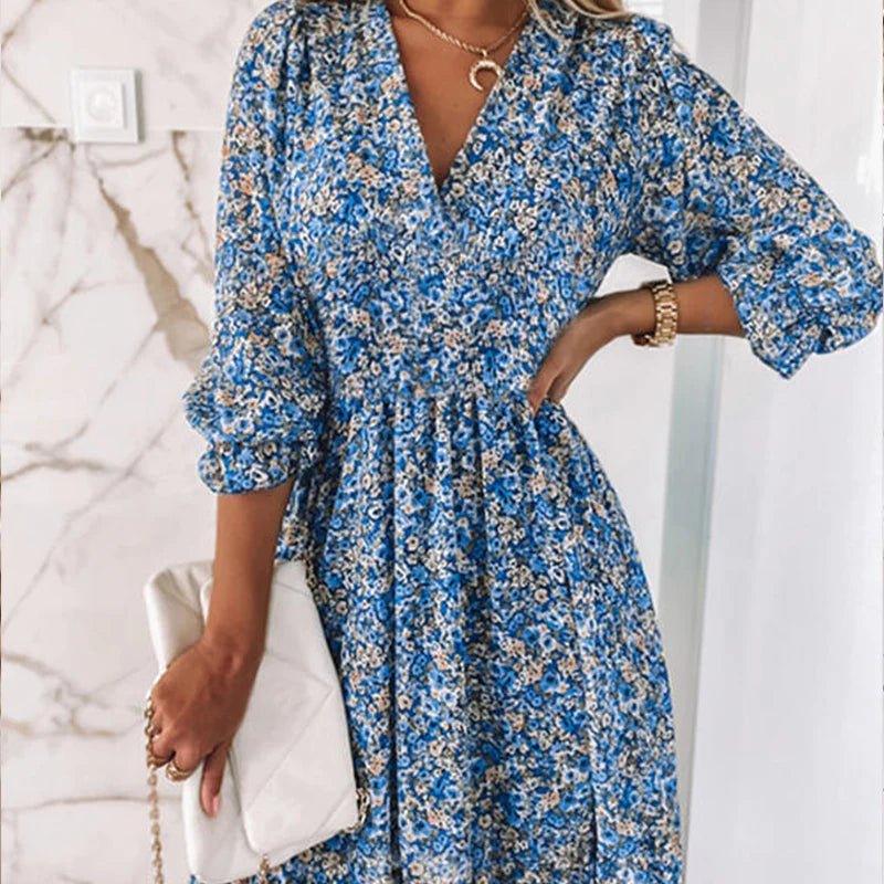 Sunna - Elegant Floral Dress 