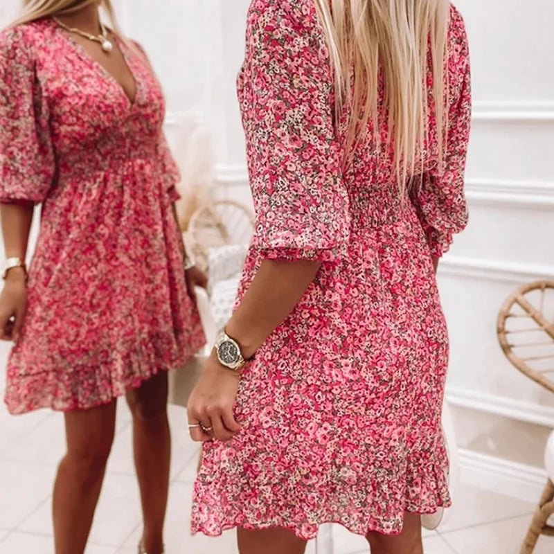 Sunna - Elegant Floral Dress 