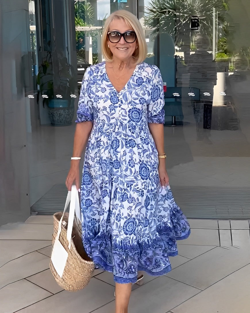 Keisha | Graceful V-Neck Floral 