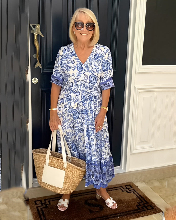 Keisha | Graceful V-Neck Floral 